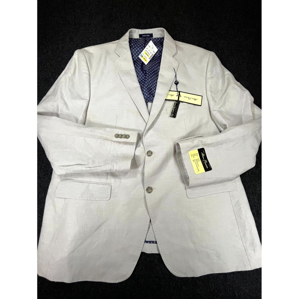 Alan Flusser Stein Mart Sport Coat Mens 48R Stone Modern Fit Formal Business